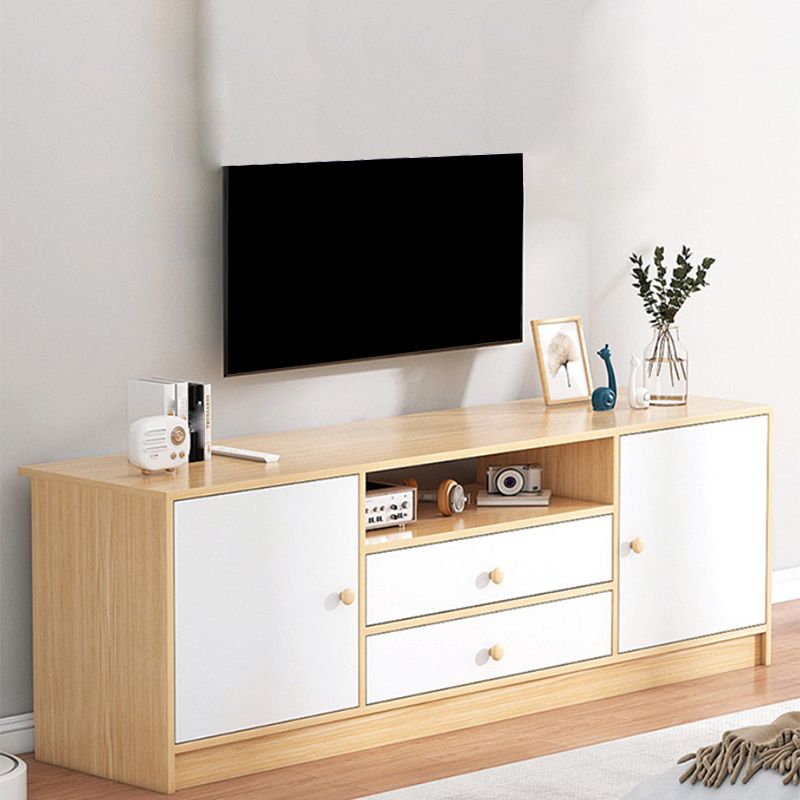 Scandinavian Style TV Stand Wood Open Storage Stand Console with Shelf Clearhalo 'furn' 'furn_tv_stands_entertainment_centers' 'Furniture' 'Living Room Furniture' 'TV Stands & Entertainment Centers' 'TV Stands & Media Storage Furniture' 'tv_stands_entertainment_centers' 1200x1200_bd7acb02-e05d-4673-a1fd-8477941584e3