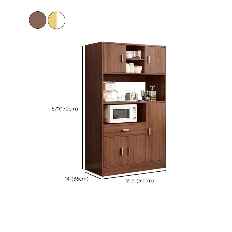 Server buffet in legno a buffet da pranzo in stile glam con cassetti e armadi