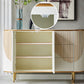 Estantería ajustable aparador blanco gabinete diseñada de madera credenza