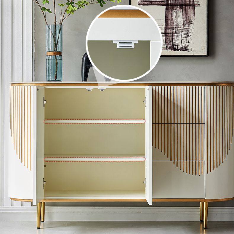 Estantería ajustable aparador blanco gabinete diseñada de madera credenza
