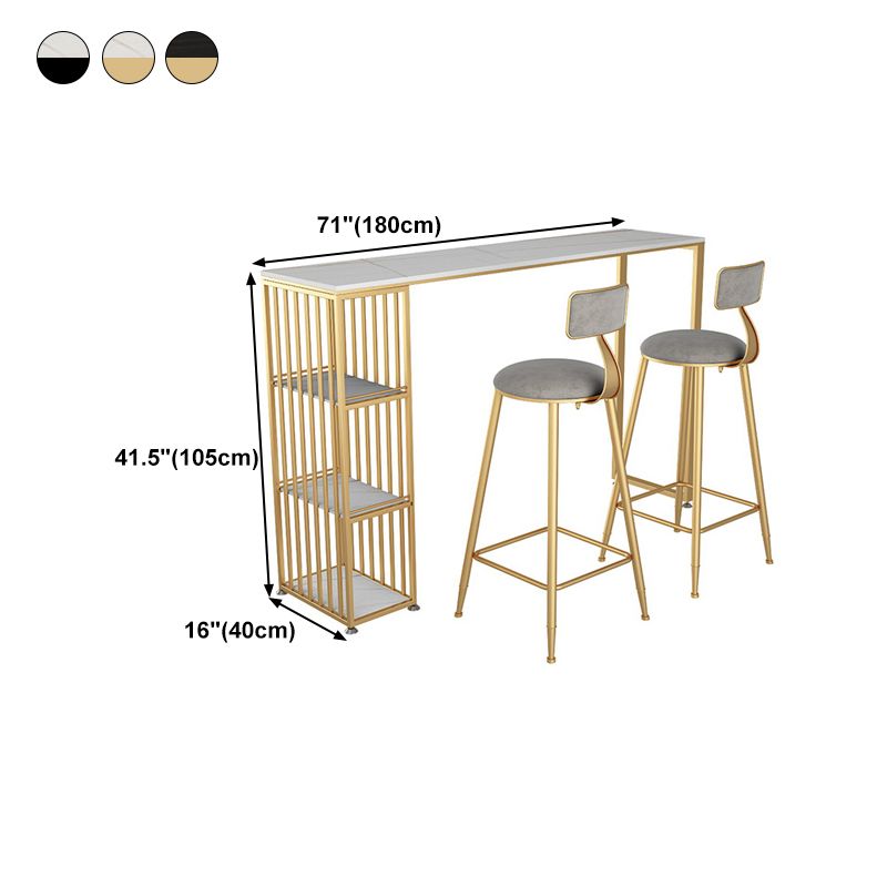 Contemporary Bar Counter Table Sintered Stone Table for Kitchen Clearhalo 'Bar Furniture' 'Bar Tables' 'bar_tables' 'furn' 'furn_bar_tables' 'Furniture' 'furniture_bar_tables' 'Kitchen & Dining Furniture' 1200x1200_bd7d85d8-3787-4a52-b343-9ec84a9cb8f6
