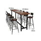 Pine Wood Bar Dining Table Industrial Rectangle Bar Table with Trestle for Cafe Clearhalo 'Bar Furniture' 'Bar Tables' 'bar_tables' 'furn' 'furn_bar_tables' 'Furniture' 'furniture_bar_tables' 'Kitchen & Dining Furniture' 1200x1200_bd7e8088-b935-453c-8c05-5c899a7c0b4e