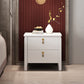 2 cassetti tavolino notturno moderno in legno in legno massiccio con gambe, alte 20 "