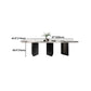 Stone Top Dining Table Contemporary Rectangle Dining Table with Black Base Clearhalo 'Dining Tables & Seating' 'Dining Tables' 'dining_table' 'furn' 'furn_dining_table' 'Furniture' 'furniture_dining_table' 'Kitchen & Dining Furniture' 'kitchen' 'kitchen_dining_table' 1200x1200_bd7ef809-dda1-48bd-92ff-990dbef2a626