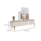 Marble TV Media Console Glam Media Console TV Stand for Living Room
