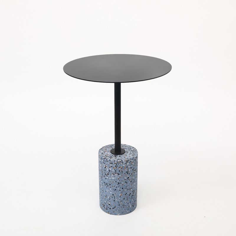 Mid-century Modern Cocktail Table Metal Iron Round Coffee Table with Top Clearhalo 'Coffee & Accent Tables' 'End & Side Tables' 'end_side_table' 'end_side_tables' 'furn' 'furn_end_side_tables' 'Furniture' 'furniture_end_side_table' 'Living Room Furniture' 1200x1200_bd802775-7c55-43aa-8291-2a65ac170116