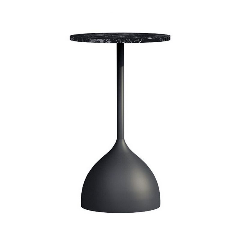 TABELLA MODERA METALLICA FINE FEDSTALE 23.6 "TAVOLO TOUND LATURA