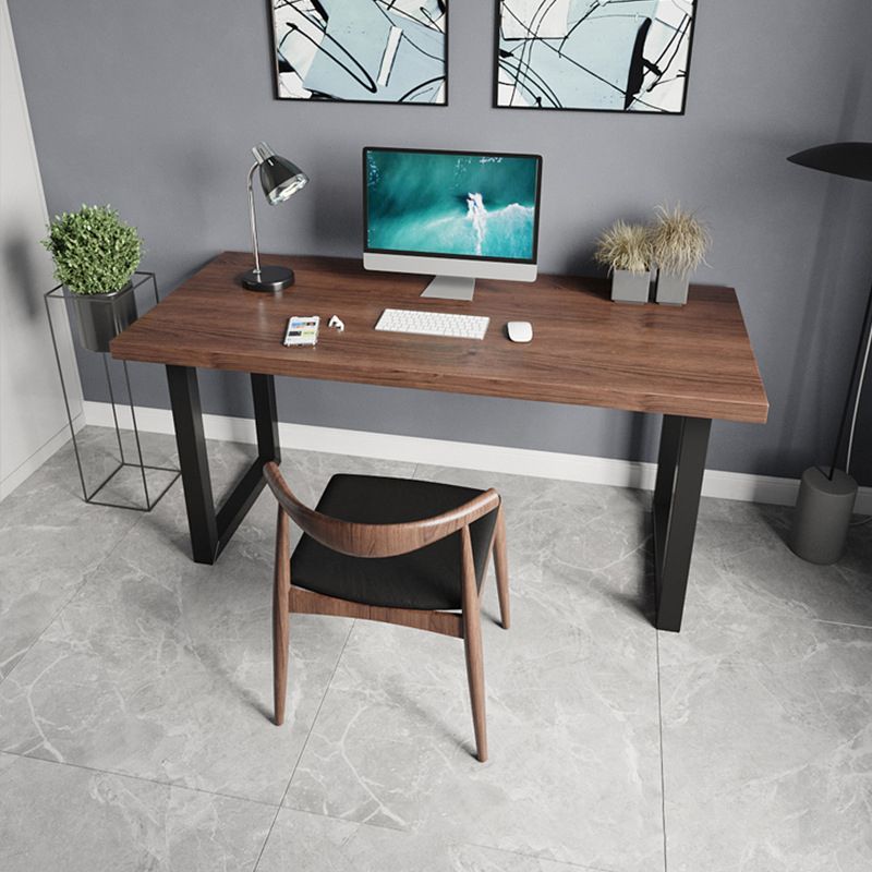 Home or Office Rectangular Office Desk Brown Industrial Sled Writing Desk Clearhalo 'furn' 'furn_office_desk' 'Furniture' 'Office Desks' 'Office Furniture' 'office_desk' 1200x1200_bd808869-5a9d-4b07-a78c-4cb72c111945
