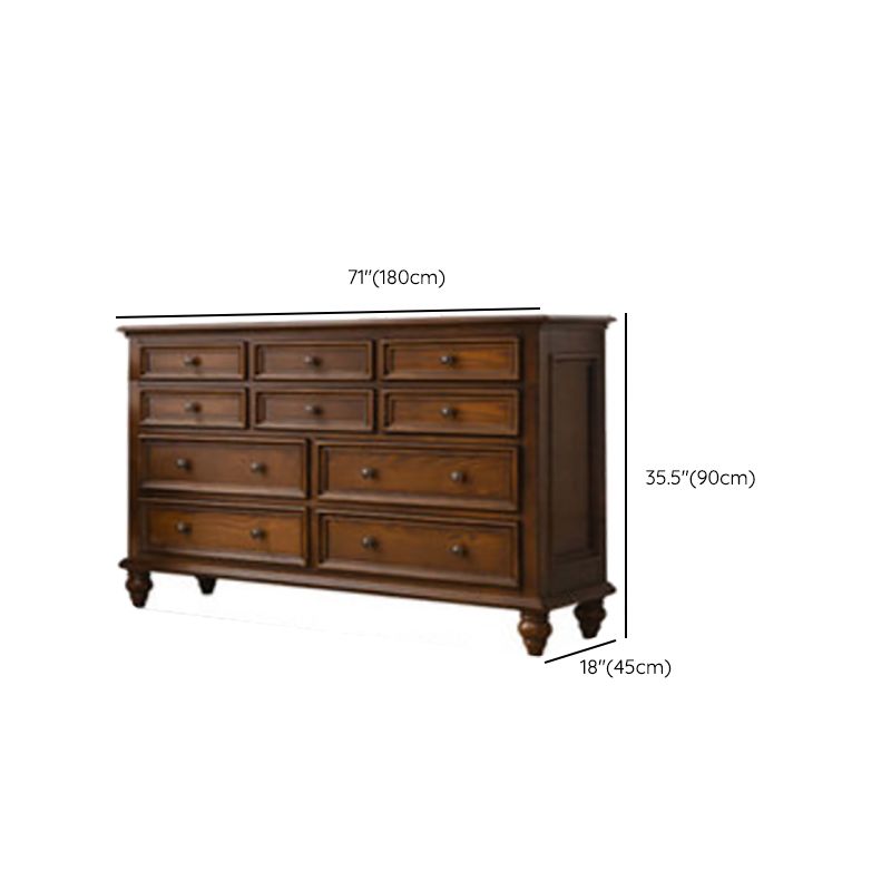 Solid Wood Storage Chest Dresser Brown Storage Chest with Drawers Clearhalo 'Bedroom Furniture' 'Dressers & Chests' 'dressers_chests' 'furn' 'furn_dressers_chests' 'Furniture' 1200x1200_bd809457-3ec1-48f3-8bf8-b916ba8dcfc2