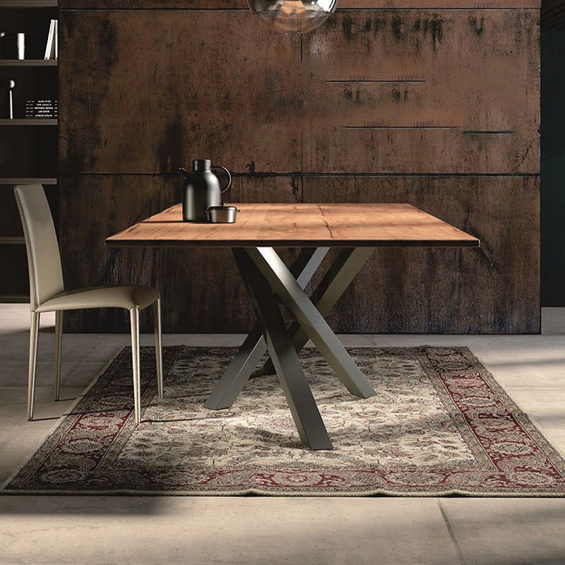 Modernes Braun im Kiefern Esstisch Rechteck Esstisch für Küche