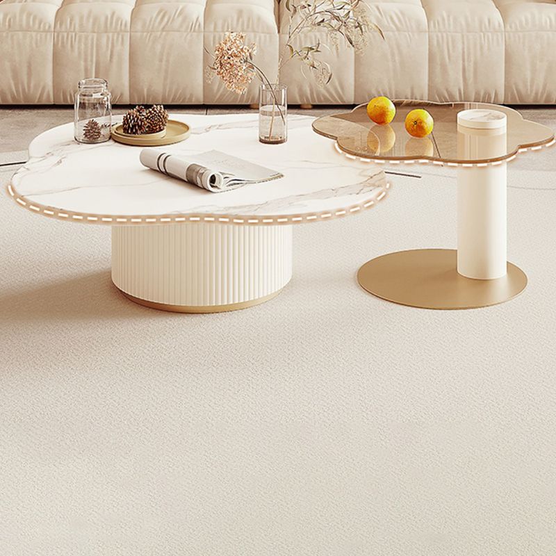 Slate and Metal Coffee Table No Distressing Pedestal Coffee Table Set Clearhalo 'Coffee & Accent Tables' 'Coffee Tables' 'coffee_tables' 'furn' 'furn_coffee_tables' 'Furniture' 'Living Room Furniture' 1200x1200_bd83e223-04b5-443d-ad7c-e9c1e580a2b9