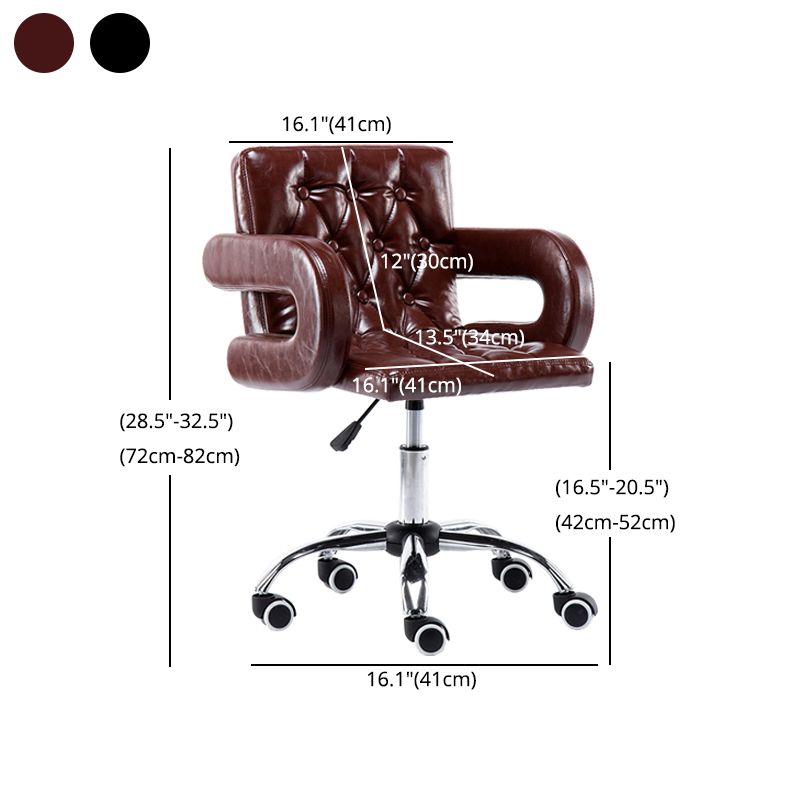 Modern Armed PU Upholstery Bar Stool Adjustable Swivel Backrest Counter Chair Clearhalo 'Bar Furniture' 'Bar Stools' 'bar_stools' 'furn' 'furn_bar_stools' 'furniture_bar_stools' 'Kitchen & Dining Furniture' 'kitchen&dining_furn' 'kitchen' 'kitchen_furn' Furniture' 1200x1200_bd83e62d-4f27-4dab-bc15-27d4dcdb95f3
