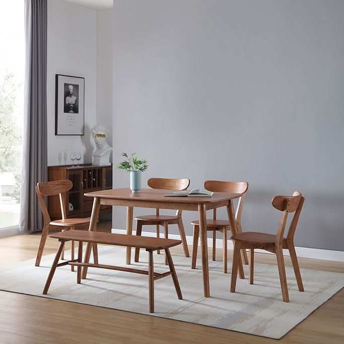Glam Solid Wood Rectangle Shape Dining Table Brown Standard Dining Table for Kitchen Clearhalo ' dining_table' 'Dining Tables & Seating' 'Dining Tables' 'furn' 'furn_dining_table' 'Furniture' 'furniture_dining_table' 'Kitchen & Dining Furniture' 'kitchen&dining_furn' 'kitchen' 'kitchen_dining_table' 1200x1200_bd845600-0d06-4571-befa-ef21a72eeb06