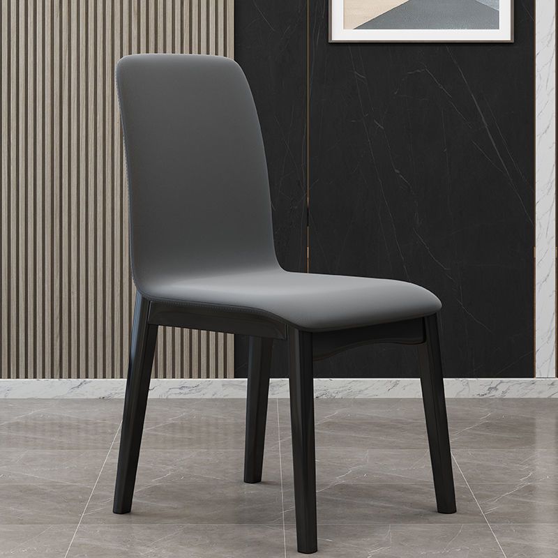 Upholstered Industrial Living Room Side Chair Matte Finish Solid Back Dining Chair (Set of 2) Clearhalo ' kitchen&dining_furn' 'Dining Chairs' 'Dining Tables & Seating' 'dining_chair' 'furn' 'furn_dining_chair' 'Furniture' 'furniture_dining_chair' 'Kitchen & Dining Furniture' 'kitchen' 1200x1200_bd846b9b-7ef0-440e-b091-a1e33f2accec