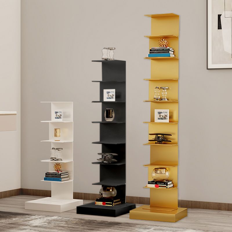 Glam Vertical Corner Bookshelf Iron Closed Back Bookcase for Home Clearhalo 'Bookcases' 'furn' 'furn_bookcases' 'Furniture' 'furniture_bookcases' 'Office Furniture' 1200x1200_bd8533c7-b811-492c-98dd-3f304ed116b0