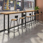 Industrial Bar Table Set 1/7 Pieces Solid Wood Rectangle Table and Stool Set Clearhalo 'Bar Furniture' 'furn' 'furn_home_bar_bar_sets' 'Furniture' 'Home Bars & Bar Sets' 'home_bar_bar_sets' 'Kitchen & Dining Furniture' 1200x1200_bd85dd9a-7a3b-4005-86bd-180c54e444c0