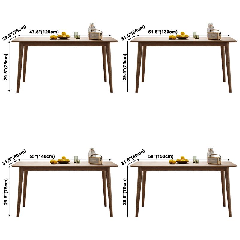 Rectangle Ash Wood Table Modern Dining Table in Walnut with 4 Legs for Restaurant Clearhalo ' dining_table' 'Dining Tables & Seating' 'Dining Tables' 'furn' 'furn_dining_table' 'Furniture' 'furniture_dining_table' 'Kitchen & Dining Furniture' 'kitchen&dining_furn' 'kitchen' 'kitchen_dining_table' 1200x1200_bd864662-f5e9-449c-bbd8-95e831912ef0