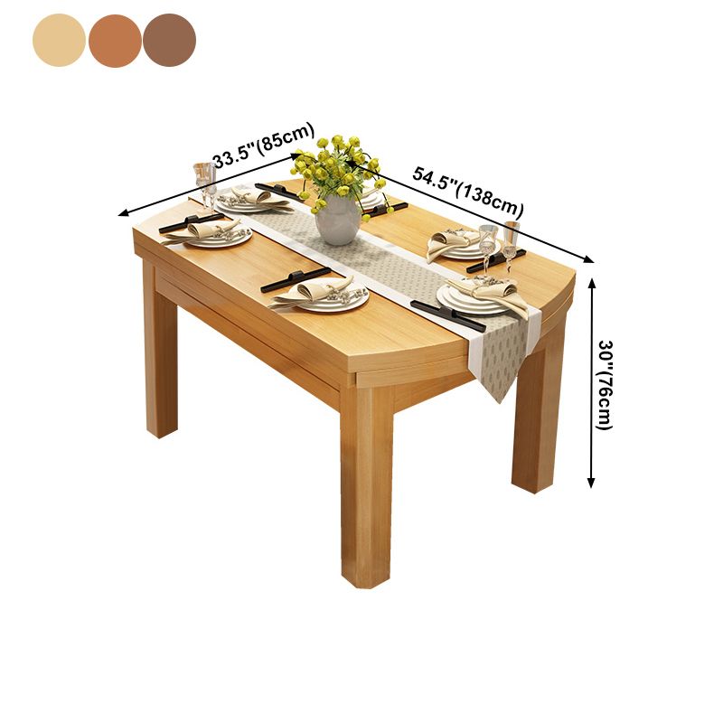 Modern Style Round 54.33" Dining Table Solid Wood Drop-Leaf Dining Table for Home Use Clearhalo ' dining_table' 'Dining Tables & Seating' 'Dining Tables' 'furn' 'furn_dining_table' 'Furniture' 'furniture_dining_table' 'Kitchen & Dining Furniture' 'kitchen&dining_furn' 'kitchen' 'kitchen_dining_table' 1200x1200_bd8ab470-d62c-4248-b56f-f146e89c2f8c
