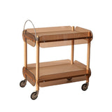 Rectangular Solid Wood End Table with Casters 28.7" Tall 2-Tier Side Table in Brown Clearhalo 'Coffee & Accent Tables' 'End & Side Tables' 'end_side_tables' 'furn' 'furn_end_side_tables' 'Furniture' 'Living Room Furniture' 1200x1200_bd8ab8cf-696c-4480-854b-0a7aa62bf485