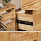 Solid Wood Bed Nightstand Traditional Bedside Cabinet with Drawers