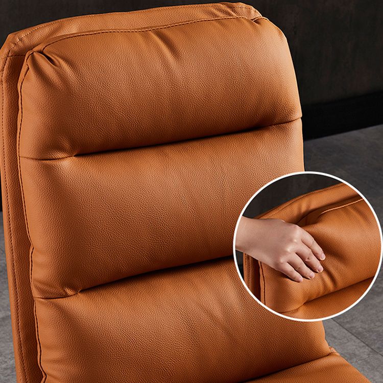 Contemporary Dining Room Side Chairs Matte Finish Leather Parsons Armless Chair Clearhalo 'Dining Chairs' 'Dining Tables & Seating' 'dining_chair' 'furn' 'furn_dining_chair' 'Furniture' 'Kitchen & Dining Furniture' 1200x1200_bd8c214e-1209-402e-9717-41e41f170050