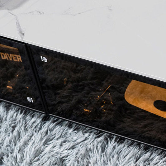 Console televisiva moderna per i media televisivi con i media televisivi con cassetti