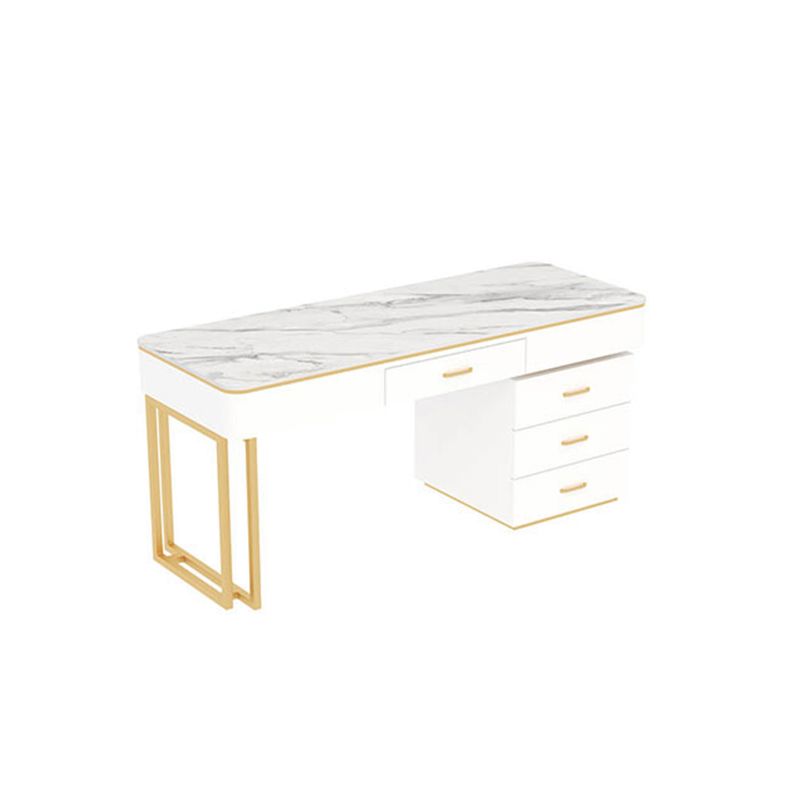 Glam Style Iron Jambes Écriture de bureau Home 29.5 pouces de bureau de haut