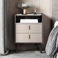 Stone Top Nightstand Modern Open Stoarge Drawer Legs Included Bed Nightstand