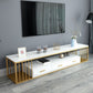 Glam Stone TV Media Stand 16" W Scaffalatura aperta Console TV con cassetti