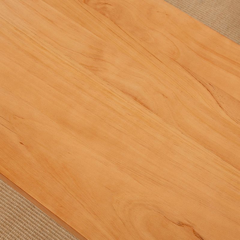 ナチュラルソリッドウッドとアクリルコーヒーカクテルテーブル-15.75 "H