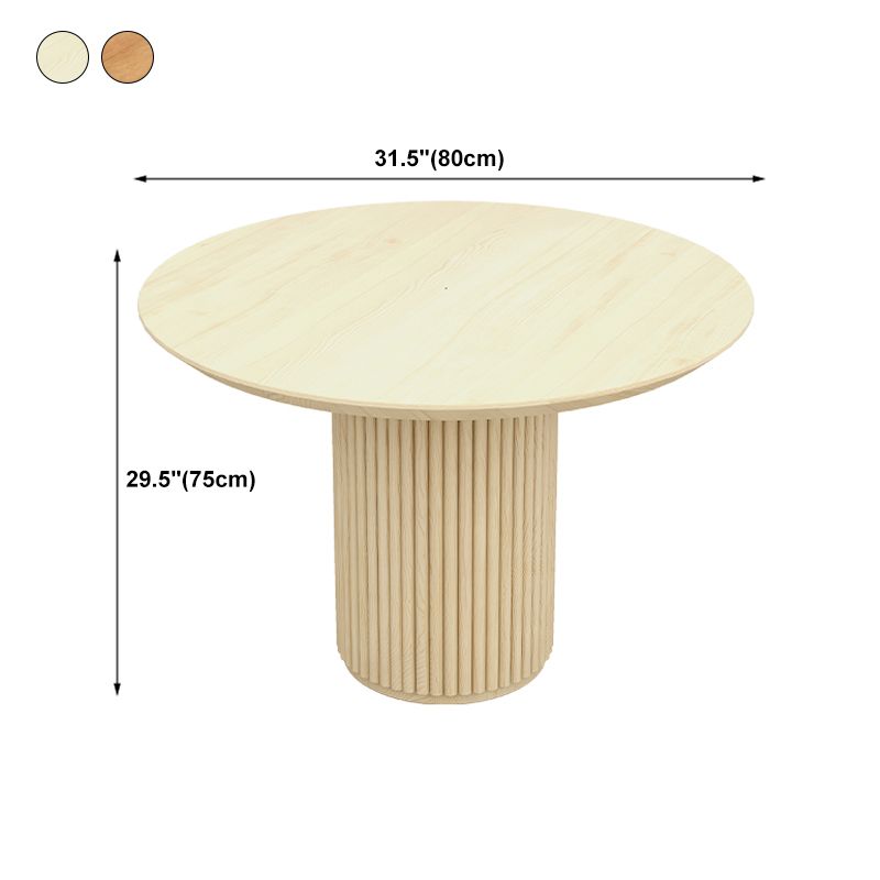 Modern Pedestal Casual Dining Table Round Solid Wood Dinner Table Kitchen Home Clearhalo 'Dining Tables & Seating' 'Dining Tables' 'dining_table' 'furn' 'furn_dining_table' 'Furniture' 'furniture_dining_table' 'Kitchen & Dining Furniture' 'kitchen' 'kitchen_dining_table' 1200x1200_bd8f3dcb-cfb3-428b-988c-56ede8110aad