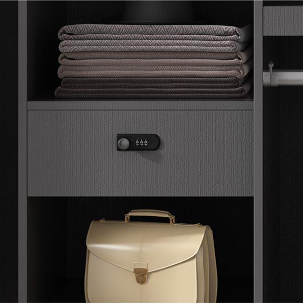 Contemporary Grey and White Storage Cabinet Bedroom Cabinet with Sliding Doors Clearhalo &#39;Armoires &amp; Wardrobes&#39; &#39;armoires_wardrobes&#39; &#39;Bedroom Furniture&#39; &#39;furn&#39; &#39;furn_armoires_wardrobes&#39; &#39;Furniture&#39; 1200x1200_bd8f6f03-4d48-482b-b66f-f8ecdf68489b