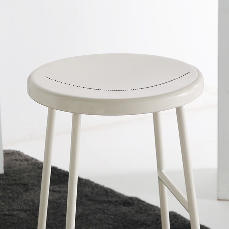 Modern Armless Backless Counter Stool Steel Dessert Shop Bar Stool with Wooden Seat Clearhalo 'Bar Furniture' 'Bar Stools' 'bar_stools' 'furn' 'furn_bar_stools' 'furniture_bar_stools' 'Kitchen & Dining Furniture' 'kitchen&dining_furn' 'kitchen' 'kitchen_furn' Furniture' 1200x1200_bd904ff6-8596-4600-8447-18cad127bc1d