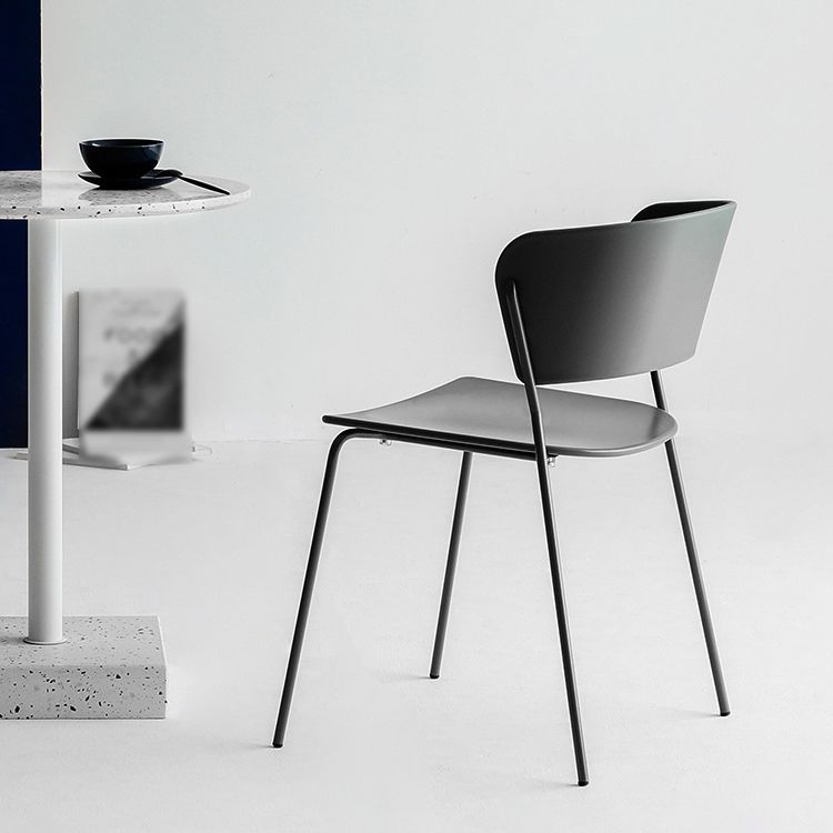 Industrial Open Back Dining Side Chair Matte Finish Armless Side Chairs Clearhalo ' kitchen&dining_furn' 'Dining Chairs' 'Dining Tables & Seating' 'dining_chair' 'furn' 'furn_dining_chair' 'Furniture' 'furniture_dining_chair' 'Kitchen & Dining Furniture' 'kitchen' 1200x1200_bd905dfc-fbf3-4469-9317-9e33496abb50