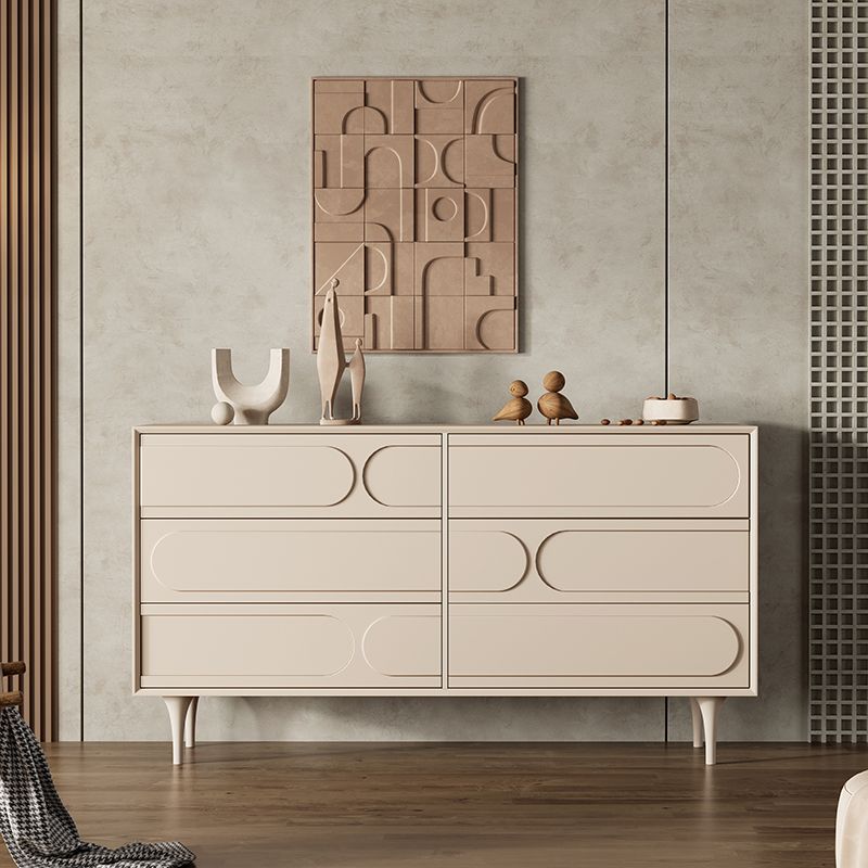 15,6-Zoll-W-Aufbewahrungskommode Moderne Kommode aus Massivholz mit 5/6 Schubladen