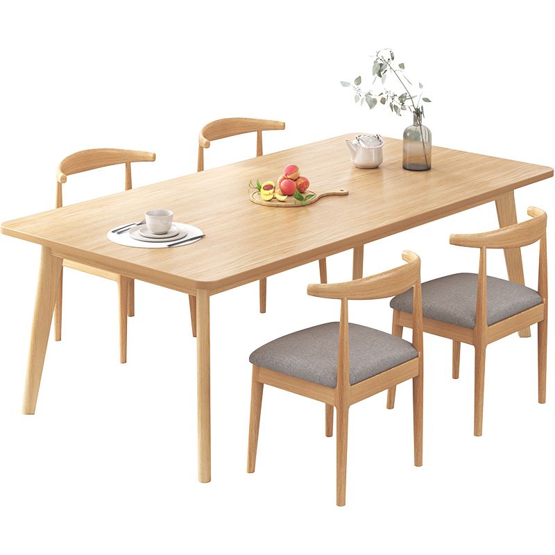 Contemporary MDF Rectangle Shape Dining Set Kitchen Standard Dining Set with 4 Legs Table Clearhalo 'Dining Room Sets' 'Dining Tables & Seating' 'dining_room_set' 'furn' 'furn_dining_room_set' 'Furniture' 'furniture_dining_room_set' 'Kitchen & Dining Furniture' 'kitchen&dining_furn' 'kitchen' 1200x1200_bd916712-a8b8-42e0-93a9-98d7182093b2