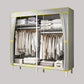 Contemporary Style Wardrobe Steel Wardrobe Closet with Shelves Clearhalo 'Armoires & Wardrobes' 'armoires_wardrobes' 'Bedroom Furniture' 'furn' 'furn_armoires_wardrobes' 'Furniture' 1200x1200_bd92a090-477c-4c8b-a812-a834697d8baa