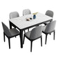 Sintered Stone Two-Color Dining Table Mid-Century 4 Legs Table for Dining Room Clearhalo ' dining_table' 'Dining Tables & Seating' 'Dining Tables' 'furn' 'furn_dining_table' 'Furniture' 'furniture_dining_table' 'Kitchen & Dining Furniture' 'kitchen&dining_furn' 'kitchen' 'kitchen_dining_table' 1200x1200_bd92a91c-a315-4916-b4cc-c1cf6fc339e8