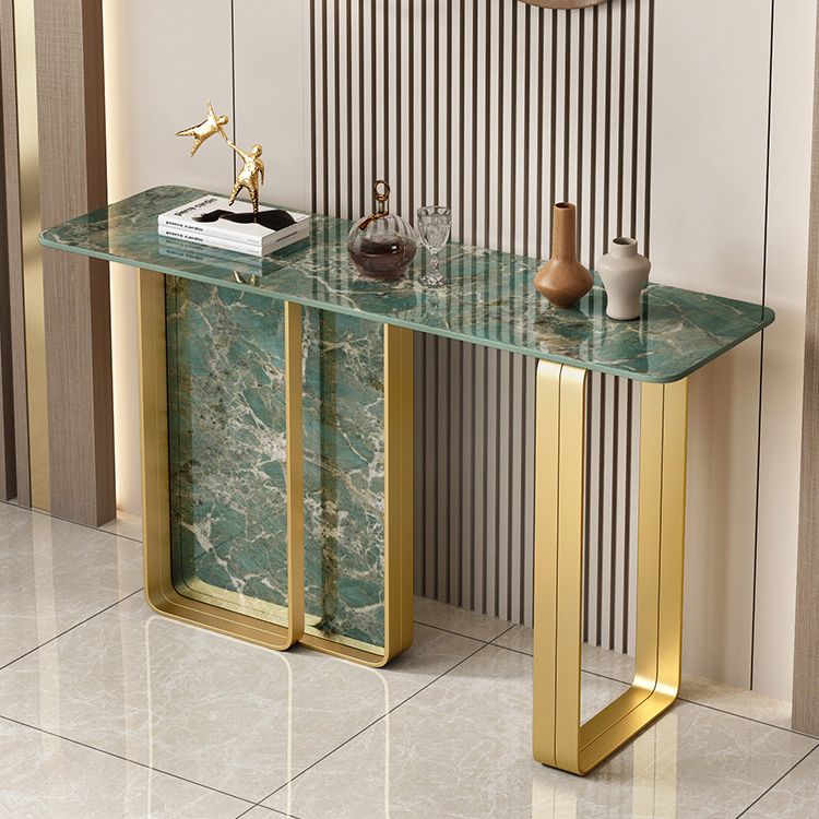 11 Inch Wide Glam Accent Table Stone Rectangle Console Accent Table Clearhalo 'Console Tables' 'console_tables' 'Entry & Mudroom Furniture' 'furn' 'furn_console_tables' 'Furniture' 1200x1200_bd931124-31f6-4953-9a3d-5efb223ff174
