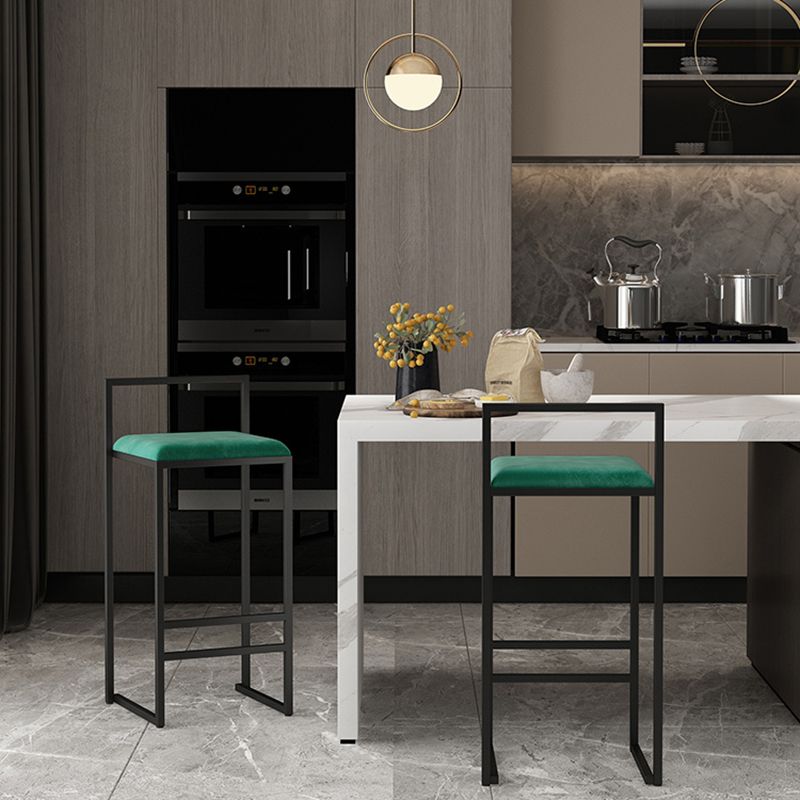 Nordic Style Velvet Upholstered Barstool Sleigh Base Bar Stool Clearhalo 'Bar Furniture' 'Bar Stools' 'bar_stools' 'furn' 'furn_bar_stools' 'furniture_bar_stools' 'Kitchen & Dining Furniture' 'kitchen&dining_furn' 'kitchen' 'kitchen_furn' Furniture' 1200x1200_bd932fd6-347f-47fa-8ff8-38e144e9a76f