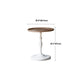 Mesa de cóctel envejecida de estilo francés, mesa de centro con pedestal de madera para el hogar