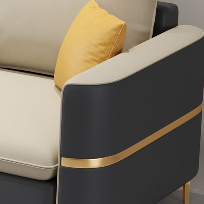 106.29 "L Faux Sectional Resingal Resistant Square Brass Sectional