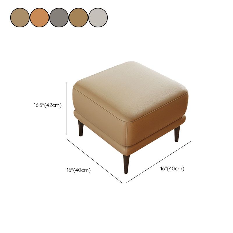 Square Footstools Genuine Leather Foot Stool , 15.6 Inch Width Clearhalo 'furn' 'furn_ottomans_poufs' 'Furniture' 'Living Room Furniture' 'Ottomans & Poufs' 'ottomans_poufs' 1200x1200_bd987565-910b-460a-a826-062622a5b1d9