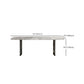 White Stone Dining Set with Padded Chairs 1/4/5/6 Pcs Modern Dinette Set