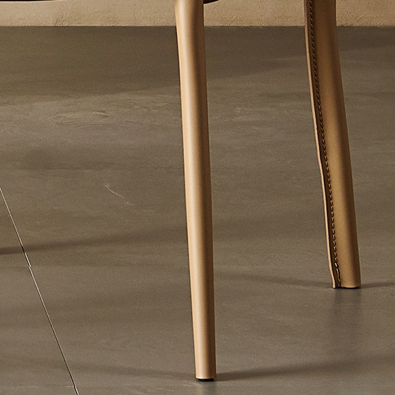 Eigentijdse stijl armstoel lederen eetkamerstoel voor thuisgebruik