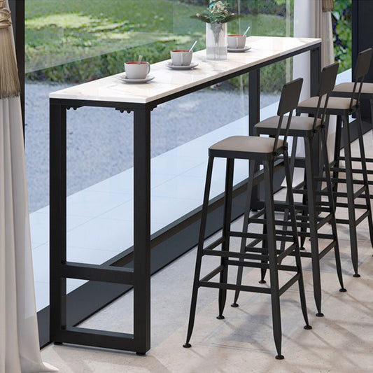 Industrial Metal Bar Stools Low Back Bar Stool with Black Legs