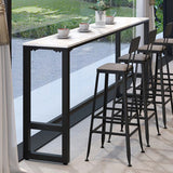 Industrial Metal Bar Stools Low Back Bar Stool with Black Legs