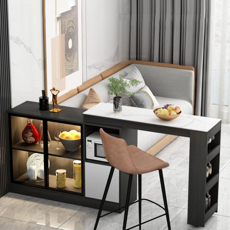 Modem & Contemporary Rectangle Wood Bar Height Pub Table for Living Room Clearhalo 'Bar Furniture' 'Bar Tables' 'bar_tables' 'furn' 'furn_bar_tables' 'Furniture' 'Kitchen & Dining Furniture' 1200x1200_bd9e42a9-5457-40c7-9619-2e23c6647b26