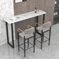 Rectangle Sintered Stone Bar Table Sled Base Dining Table in White Clearhalo 'Bar Furniture' 'Bar Tables' 'bar_tables' 'furn' 'furn_bar_tables' 'Furniture' 'Kitchen & Dining Furniture' 1200x1200_bd9f7259-6921-4f0f-82f0-b04a8e40e9e9