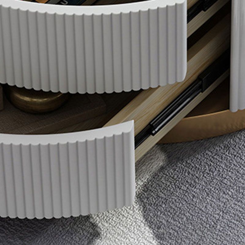 Console TV contemporanea con portaoggetti, supporto TV per console multimediale a 4 cassetti